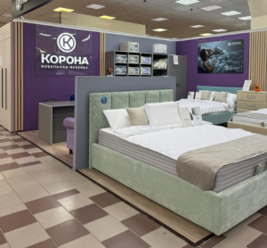 Фирменный магазин «КОРОНА», Сибирский тракт 34, 3 этаж ТЦ «Мегга-Мебель»